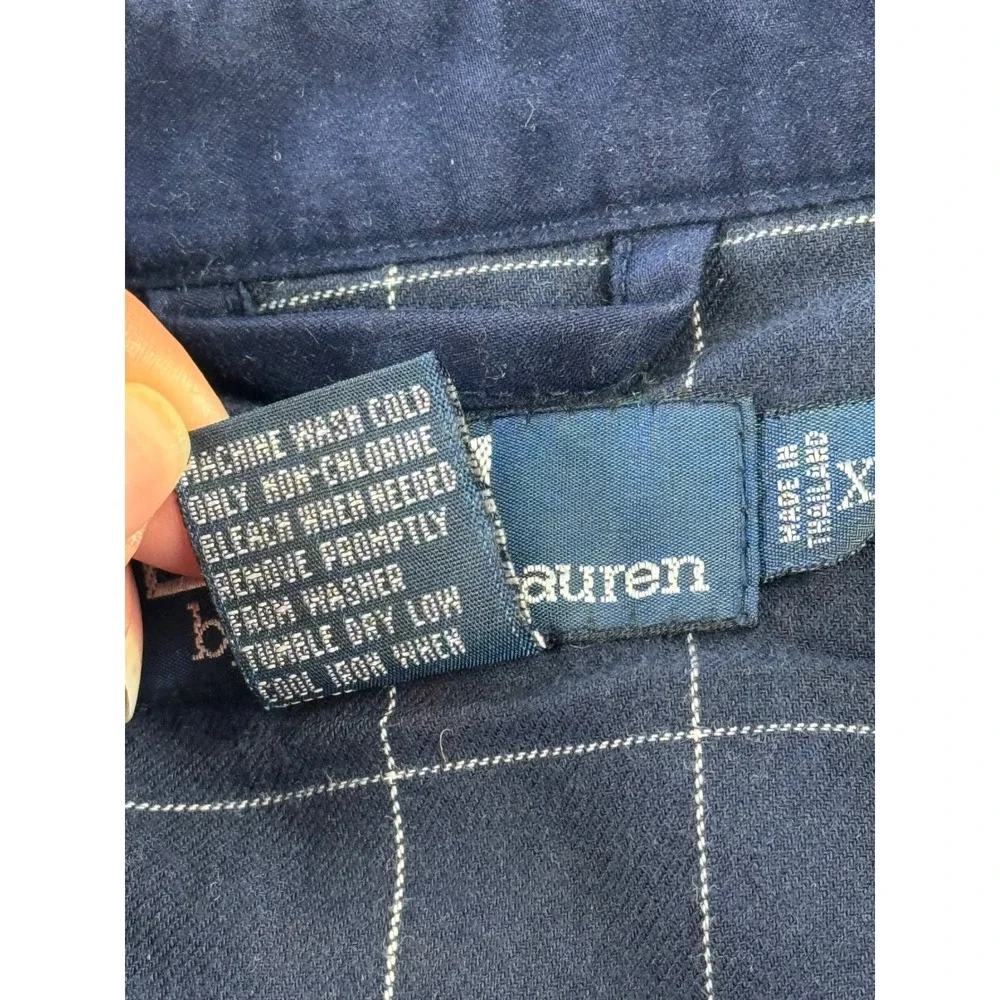 Vintage 90s Polo Ralph Lauren Harrington Jacket XXL Blue Y2K Windbreaker Navy